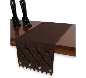 τραβέρσα  (40cm X 170cm)  3819 καφέ 6978000002226 SilkFashion |  Τραπεζομάντηλα στο espiti