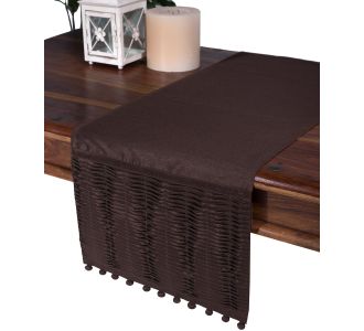 τραβέρσα  (40cm X 170cm)  3819 πλισέ καφέ 6978000002235 SilkFashion |  Τραπεζομάντηλα στο espiti