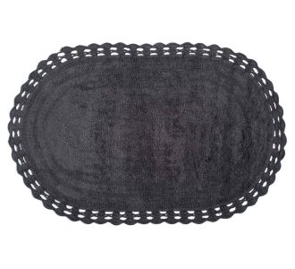 ΠΑΤΑΚΙ OVAL (60CM X 100CM) ΣΚΟΥΡΟ ΓΚΡΙ 5206978154027 SilkFashion |  Πατάκια Μπάνιου στο espiti