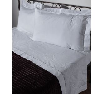 ΧΕΙΡΟΠΟΙΗΤΟ ΣΕΝΤΟΝΙ 624 ΤΕΣΣΑΡΩΝ ΤΕΜΑΧΙΩΝ (225CM X 270CM) ΛΕΥΚΟ 6978000002643 SilkFashion |  Νυφικά Σεντόνια στο espiti