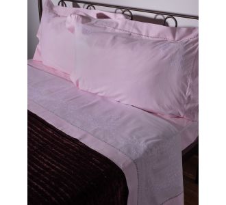 ΧΕΙΡΟΠΟΙΗΤΟ ΣΕΝΤΟΝΙ 624 ΤΕΣΣΑΡΩΝ ΤΕΜΑΧΙΩΝ (225CM X 270CM) ροζ 6978000002645 SilkFashion |  Νυφικά Σεντόνια στο espiti