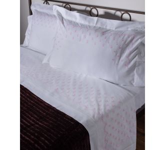 ΧΕΙΡΟΠΟΙΗΤΟ ΣΕΝΤΟΝΙ ΜΕ ΚΕΝΤΗΜΑ 2806B ΤΡΙΩΝ ΤΕΜΑΧΙΩΝ (180CM X 270CM) ΛΕΥΚΟ ΡΟΖ 6978000002659 SilkFashion |  Νυφικά Σεντόνια στο espiti