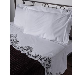 ΧΕΙΡΟΠΟΙΗΤΟ ΚΗΠΟΥΡ ΣΕΝΤΟΝΙ 6105 ΤΕΣΣΑΡΩΝ ΤΕΜΑΧΙΩΝ (225CM X 270CM) ΛΕΥΚΟ 6978000002669 SilkFashion |  Νυφικά Σεντόνια στο espiti