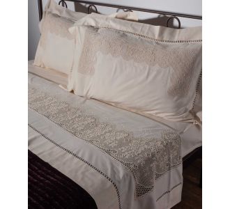 ΧΕΙΡΟΠΟΙΗΤΟ ΠΛΕΚΤΟ ΣΕΝΤΟΝΙ 4642 ΤΕΣΣΑΡΩΝ ΤΕΜΑΧΙΩΝ (225CM X 270CM) ΜΠΕΖ 6978000002671 SilkFashion |  Νυφικά Σεντόνια στο espiti