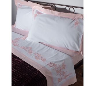 ΧΕΙΡΟΠΟΙΗΤΟ ΑΠΛΙΚΕ ΣΕΝΤΟΝΙ NJ01 ΤΕΣΣΑΡΩΝ ΤΕΜΑΧΙΩΝ (225CM X 270CM) ΛΕΥΚΟ/ΡΟΖ 6978000002687 SilkFashion |  Νυφικά Σεντόνια στο espiti