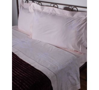 ΧΕΙΡΟΠΟΙΗΤΟ ANEBATO ΣΕΝΤΟΝΙ 2827 ΤΕΣΣΑΡΩΝ ΤΕΜΑΧΙΩΝ (225CM X 270CM) ΡΟΖ 6978000002695 SilkFashion |  Νυφικά Σεντόνια στο espiti