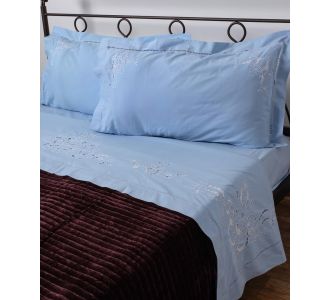 ΧΕΙΡΟΠΟΙΗΤΟ ΚΟΦΤΟ ΣΕΝΤΟΝΙ 800 ΤΕΣΣΑΡΩΝ ΤΕΜΑΧΙΩΝ (225CM X 270CM) ΣΙΕΛ 6978000002699 SilkFashion |  Νυφικά Σεντόνια στο espiti