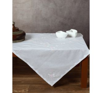 Χειροποίητο τραπεζοκαρέ 009 (140cm x 140cm) οπαλίνα 6978000002732 SilkFashion |  Τραπεζομάντηλα στο espiti