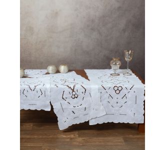 Χειροποίητο σετ 6 τεμαχίων 8120 (40cm x 90cm/35cm x 76cm/30cm x 45cm x 2/35cm x 35cm x 2) 6978000002742 SilkFashion |  Τραπεζομάντηλα στο espiti