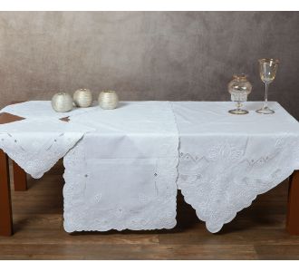 Χειροποίητο σετ 4 τεμαχίων SP1 (90cm x 90cm/40cm x 110cm/2 x 40cm x 40cm) 6978000002748 SilkFashion |  Τραπεζομάντηλα στο espiti