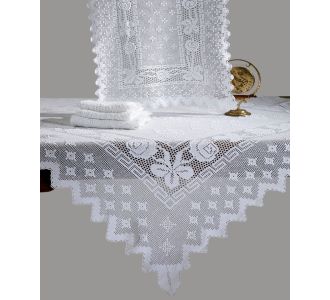 Χειροποίητο πλεκτό μερσεριζέ τραπεζομάντηλο 187 (170cm x 230cm) 6978000002767 SilkFashion |  Τραβέρσες  στο espiti