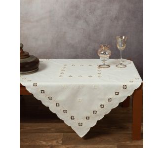 Χειροποίητο καρέ 882 (90cm x 90cm) μπέζ 6978000002799 SilkFashion |  Τραπεζομάντηλα στο espiti