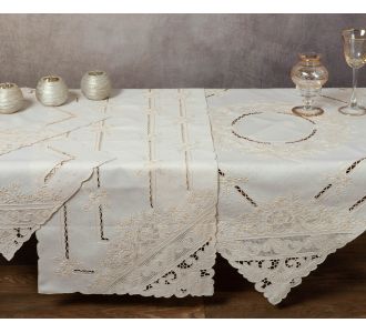 Χειροποίητο πετσετάκι nx001 (60cm x 60cm) μπέζ 6978000002801 SilkFashion |  Τραπεζομάντηλα στο espiti