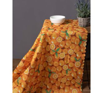 Αλέκιαστο τραπεζομάντηλο 418 (170cm x 220cm) πορτοκαλί 6978000002861 SilkFashion |  Τραπεζομάντηλα στο espiti