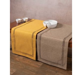 τραβέρσα (40cm x 120cm) bg18 κίτρινο/άμμου 5206978154096 SilkFashion |  Τραπεζομάντηλα στο espiti