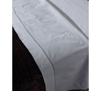 ΧΕΙΡΟΠΟΙΗΤΟ ΣΕΝΤΟΝΙ ΜΕ ΑΖΟΥΡ ΝΧ46  (180CM X 250CM) ΛΕΥΚΟ 6978000004525 SilkFashion |  Νυφικά Σεντόνια στο espiti