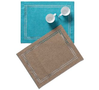 σουπλά bg18 (35cm x 45cm) τυρκουάζ/άμμου 5206978154225 SilkFashion |  Τραπεζομάντηλα στο espiti