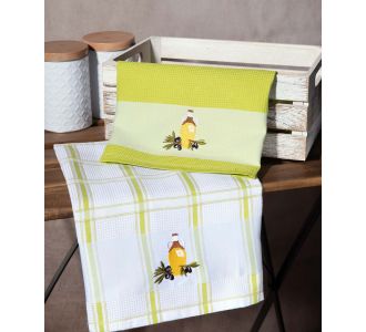 Σετ 2 τεμαχίων ποτηρόπανα (50cm x 70cm) μπουκάλι πράσινο 6978000002988 SilkFashion |  Πετσέτες Κουζίνας στο espiti