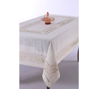 Χειροποίητο τραπεζομάντηλο 9858 (170cm x 170cm) ρόζ 6978000003054 SilkFashion |  Τραπεζομάντηλα στο espiti