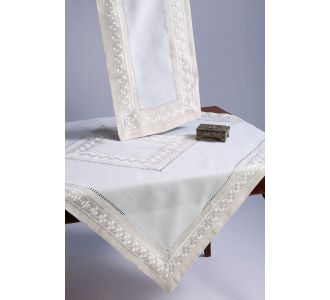 Τραπεζομάντηλο 17056 (85cm x 85cm) άμμου 6978000003195 SilkFashion |  Τραπεζομάντηλα στο espiti