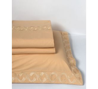 σεντόνια βαμβακερά ( 230cm x 250cm 2x 50cm x 70cm) M110 χρυσό 6978000003252 SilkFashion |  Σεντόνια Υπέρδιπλα / King Size στο espiti