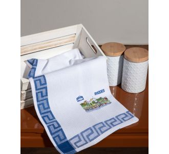 Σετ 12 τεμαχίων ποτηρόπανα (40cm x 60cm) RHODES2 6978000003388 SilkFashion |  Πετσέτες Κουζίνας στο espiti