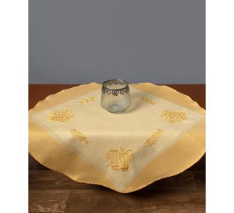 Ροτόντα 3741 (90cm) κίτρινη 6978000003453 SilkFashion |  Τραπεζομάντηλα στο espiti