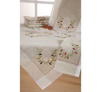 Καρέ 2630 (60cm x 60cm) κόκκινη ελιά 6978000003499 SilkFashion |  Τραπεζομάντηλα στο espiti