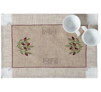 Ντουζίνες (12 τεμάχια) σουπλά 2625 (35cm x 45cm) κόκκινη ελιά 6978000003514 SilkFashion |  Σουπλά στο espiti