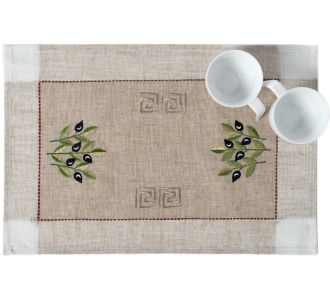 Ντουζίνες (12 τεμάχια) σουπλά 2625 (35cm x 45cm) μαύρη ελιά 6978000003513 SilkFashion |  Σουπλά στο espiti