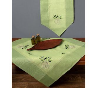 Ροτόντα N1 (135cm) πράσινο 6978000003719 SilkFashion |  Τραπεζομάντηλα στο espiti