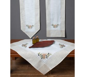 Σετ 3 τεμαχίών N3 (40cm x 110cm 2x40cm x 40cm) ivory 6978000003747 SilkFashion |  Τραπεζομάντηλα στο espiti