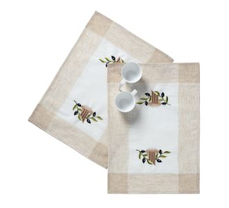 Ντουζίνες (12 τεμάχια) σουπλά N3 (35cm x 50cm) ivory 6978000003756 SilkFashion |  Σουπλά στο espiti