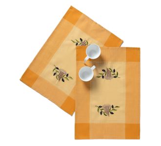 Ντουζίνες (12 τεμάχια) σουπλά N3 (35cm x 50cm) κίτρινο 6978000003770 SilkFashion |  Σουπλά στο espiti