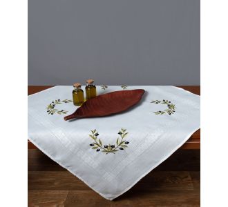 Τραπεζοκαρέ 3854 (135cm x 135cm) λευκό 6978000003815 SilkFashion |  Τραπεζομάντηλα στο espiti