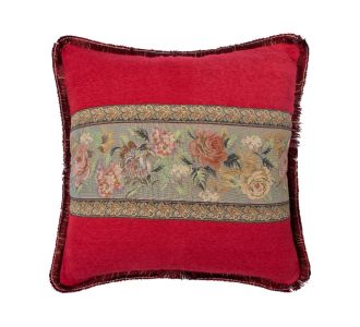 Μαξιλαροθήκη με κρόσσι 572 (65cm x 65cm) κόκκινο 6978000003942 SilkFashion |  Μαξιλάρια διακοσμητικά στο espiti