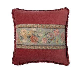 Μαξιλαροθήκη με κρόσσι 572 (65cm x 65cm) μπορντώ 6978000003946 SilkFashion |  Μαξιλάρια διακοσμητικά στο espiti