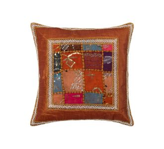 Μαξιλαροθήκη antic με φάσα (45cm x 45cm) καφέ 6978000003962 SilkFashion |  Μαξιλάρια διακοσμητικά στο espiti
