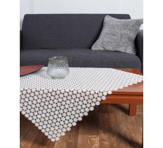 Φερβολιτέ (85cm x 85cm) ivory 5206978016677 SilkFashion |  Τραπεζομάντηλα στο espiti