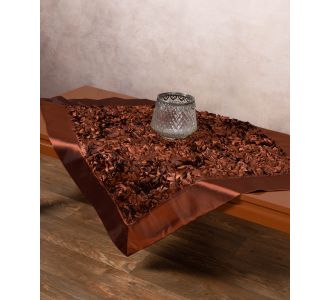 Σατέν καρέ 6134 (85cm x 85cm) καφέ 6978000004937 SilkFashion |  Τραπεζομάντηλα στο espiti