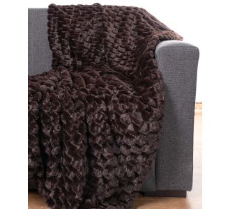 Διακοσμητικό γούνινο ριχτάρι mink (170cm x 220cm) καφέ 5206978073298 SilkFashion |  Ριχτάρια στο espiti