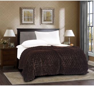Διακοσμητική γούνινη κουβέρτα mink (220cm x 240cm) καφέ 5206978073304 SilkFashion |  Κουβέρτες fleece Υπέρδιπλες στο espiti