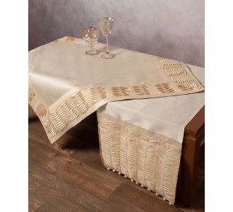 καρέ (85cm X 85cm) 3819 πλισέ ecru 6978000004023 SilkFashion |  Τραπεζομάντηλα στο espiti