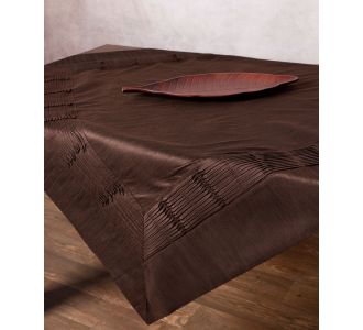 τραπεζοκαρέ (140cm X 140cm) 3819Α καφέ 6978000004028 SilkFashion |  Τραπεζομάντηλα στο espiti