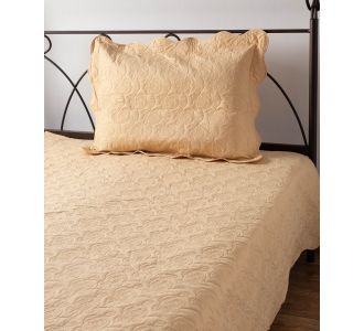 ΚΟΥΒΕΡΛΙ σετ (160cm x 220cm + 1 x 50cm x 70cm) M110 χρυσό 6978000004074 SilkFashion |  Κουβερλί Υπέρδιπλα στο espiti