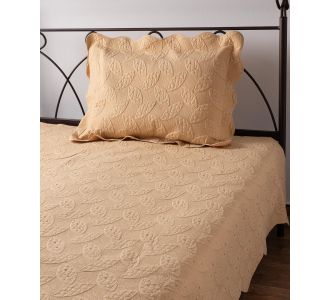 ΚΟΥΒΕΡΛΙ σετ (160cm x 220cm + 1 x 50cm x 70cm) M128 χρυσό 6978000004075 SilkFashion |  Κουβερλί Υπέρδιπλα στο espiti