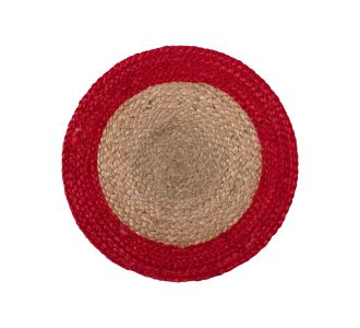 Σουπλά γιούτα (38cm) natural/red 5206978156359 SilkFashion |  Σουπλά στο espiti