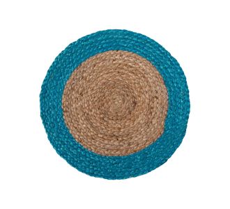 Σουπλά γιούτα (38cm) natural/turquise 5206978156380 SilkFashion |  Σουπλά στο espiti