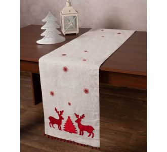 Χριστουγεννιάτικη τραβέρσα NW345 (35cm x 175cm) άμμου 5206978156267 SilkFashion |  Χριστουγεννιάτικα Τραπεζομάντηλα  στο espiti