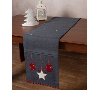 Χριστουγεννιάτικη τραβέρσα NW343 (35cm x 175cm) ανθρακί 5206978156298 Array |  Χριστουγεννιάτικα Τραπεζομάντηλα  στο espiti